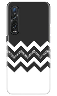 Black white Pattern2Mobile Back Case for Oppo Find X2 Pro (Design - 83)