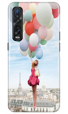 Girl with Baloon Mobile Back Case for Oppo Find X2 Pro (Design - 84)