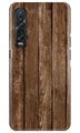Wooden Look Case for Oppo Find X2 Pro  (Design - 112)