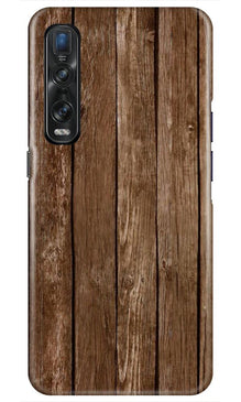 Wooden Look Mobile Back Case for Oppo Find X2 Pro  (Design - 112)