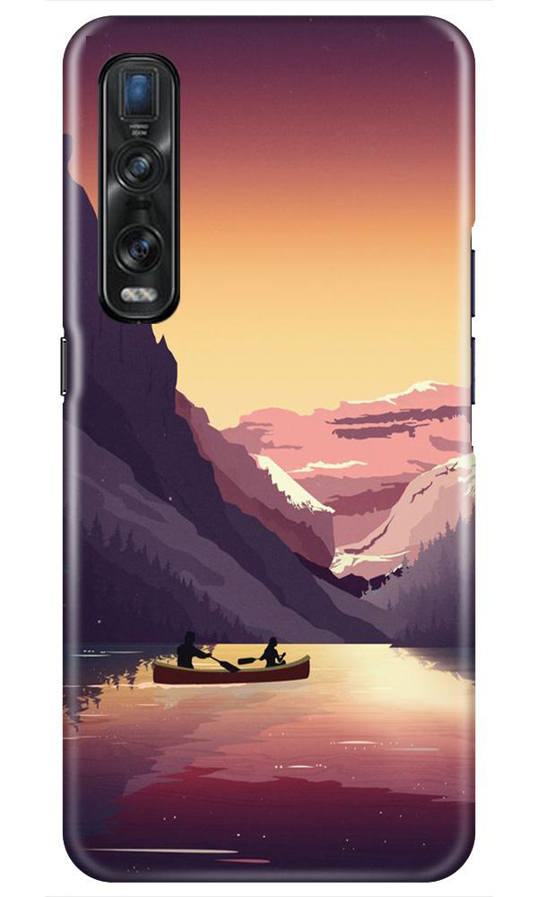 Mountains Boat Case for Oppo Find X2 Pro (Design - 181)