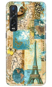 Travel Eiffel Tower Mobile Back Case for Oppo Find X2 Pro (Design - 206)