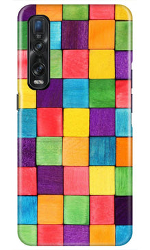 Colorful Square Mobile Back Case for Oppo Find X2 Pro (Design - 218)
