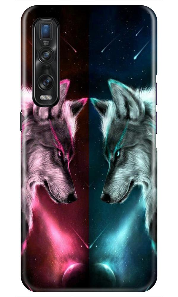 Wolf fight Case for Oppo Find X2 Pro (Design No. 221)