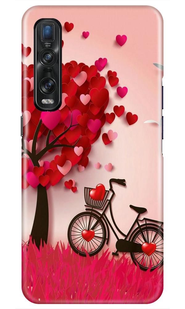 Red Heart Cycle Case for Oppo Find X2 Pro (Design No. 222)