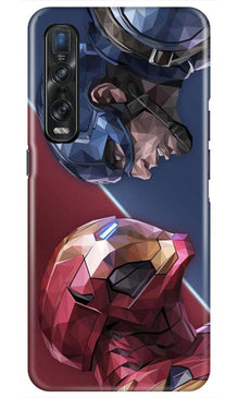 Ironman Captain America Mobile Back Case for Oppo Find X2 Pro (Design - 245)