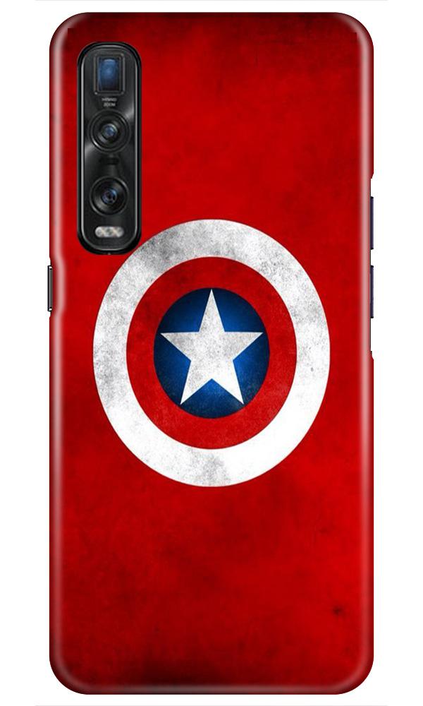 Captain America Case for Oppo Find X2 Pro (Design No. 249)
