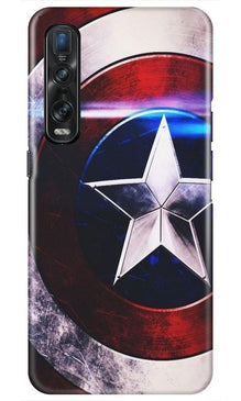 Captain America Shield Mobile Back Case for Oppo Find X2 Pro (Design - 250)