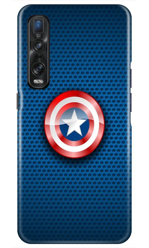 Captain America Shield Case for Oppo Find X2 Pro (Design No. 253)