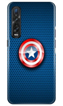 Captain America Shield Mobile Back Case for Oppo Find X2 Pro (Design - 253)