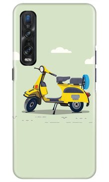 Vintage Scooter Mobile Back Case for Oppo Find X2 Pro (Design - 260)