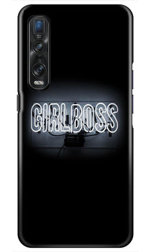 Girl Boss Black Mobile Back Case for Oppo Find X2 Pro (Design - 268)