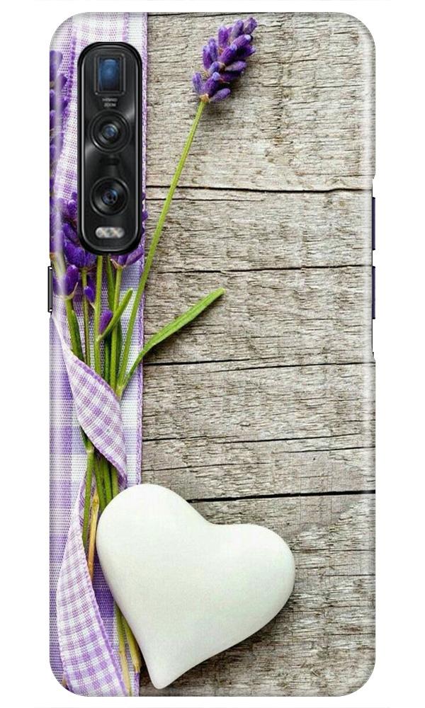 White Heart Case for Oppo Find X2 Pro (Design No. 298)