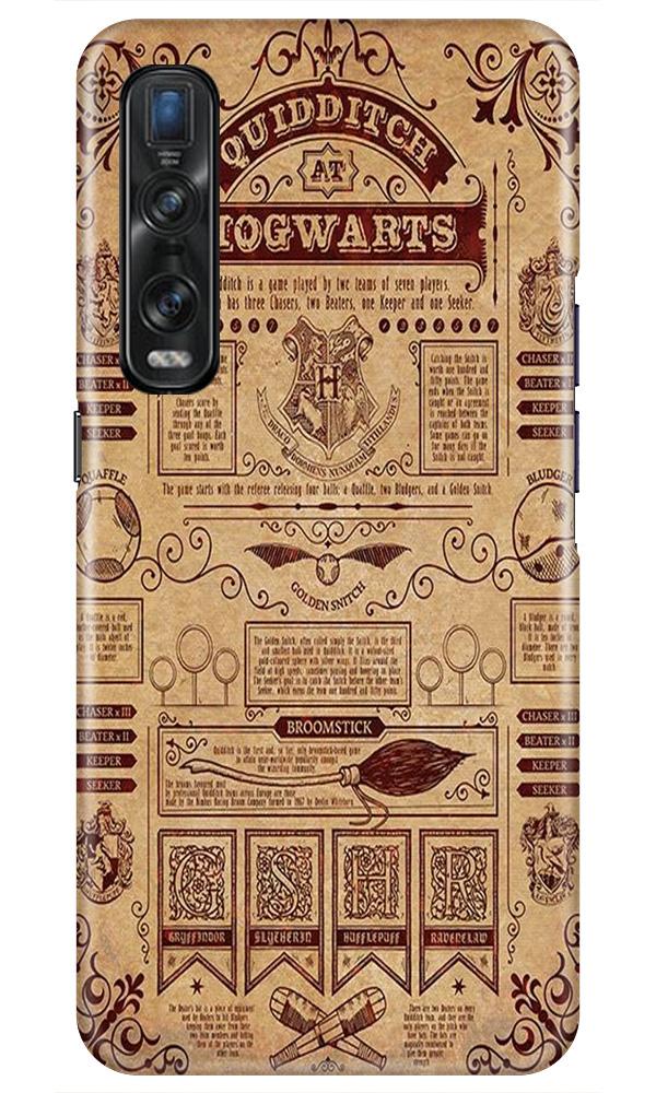 Hogwarts Mobile Back Case for Oppo Find X2 Pro (Design - 304)