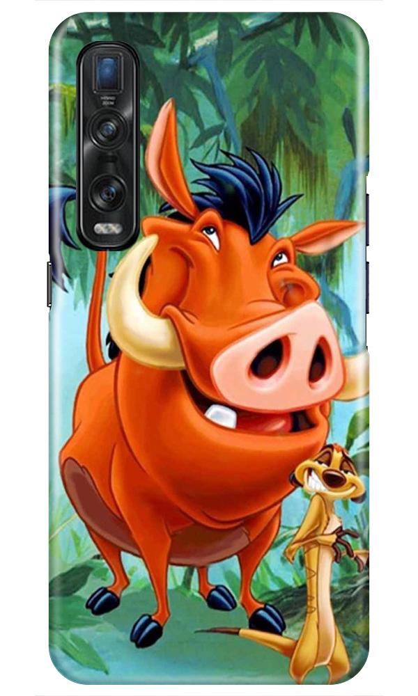 Timon and Pumbaa Mobile Back Case for Oppo Find X2 Pro (Design - 305)
