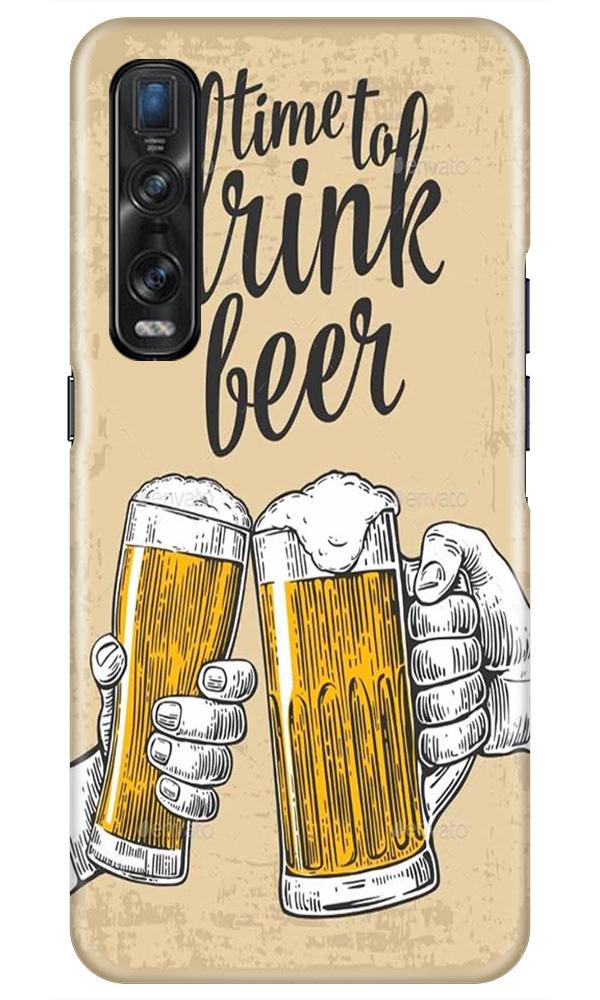 Drink Beer Mobile Back Case for Oppo Find X2 Pro (Design - 328)