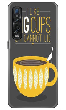 Big Cups Coffee Mobile Back Case for Oppo Find X2 Pro (Design - 352)