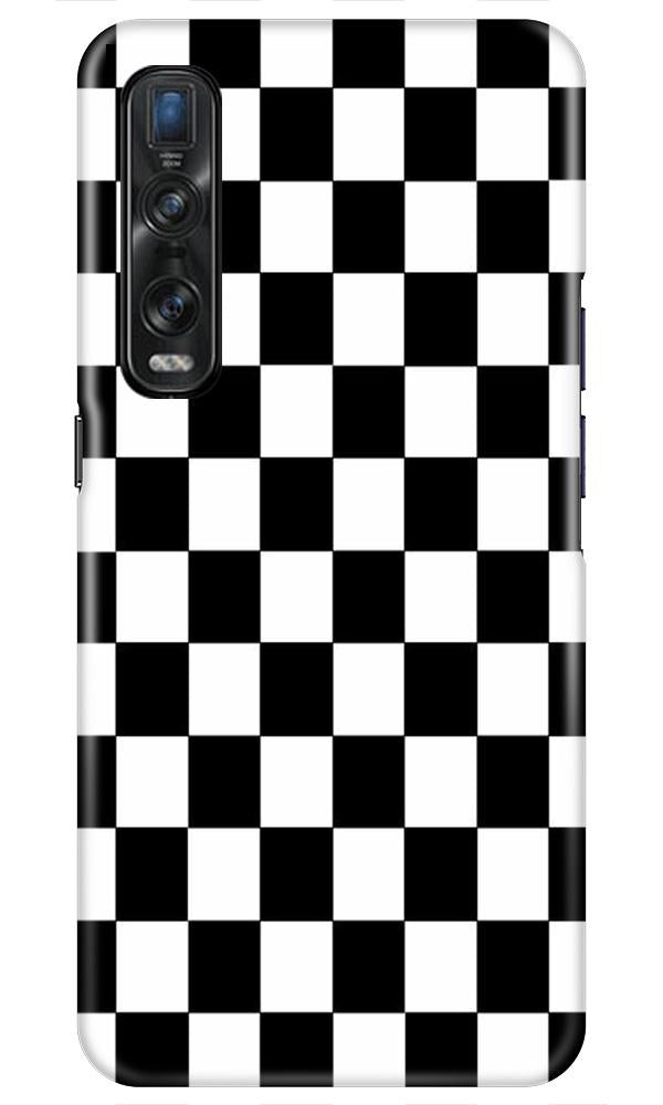 Black White Boxes Mobile Back Case for Oppo Find X2 Pro (Design - 372)
