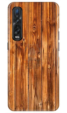 Wooden Texture Mobile Back Case for Oppo Find X2 Pro (Design - 376)