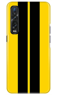 Black Yellow Pattern Mobile Back Case for Oppo Find X2 Pro (Design - 377)