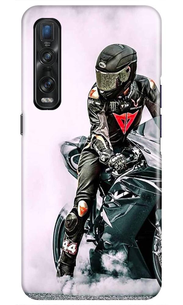 Biker Mobile Back Case for Oppo Find X2 Pro (Design - 383)