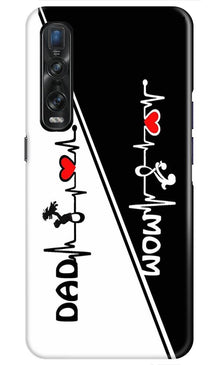 Love Mom Dad Mobile Back Case for Oppo Find X2 Pro (Design - 385)