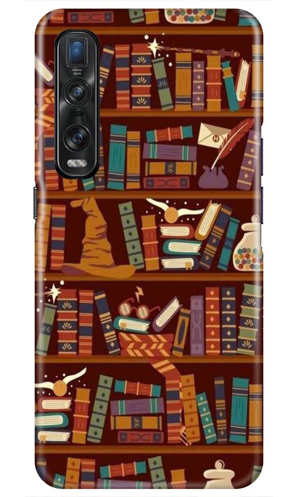 Book Shelf Mobile Back Case for Oppo Find X2 Pro (Design - 390)