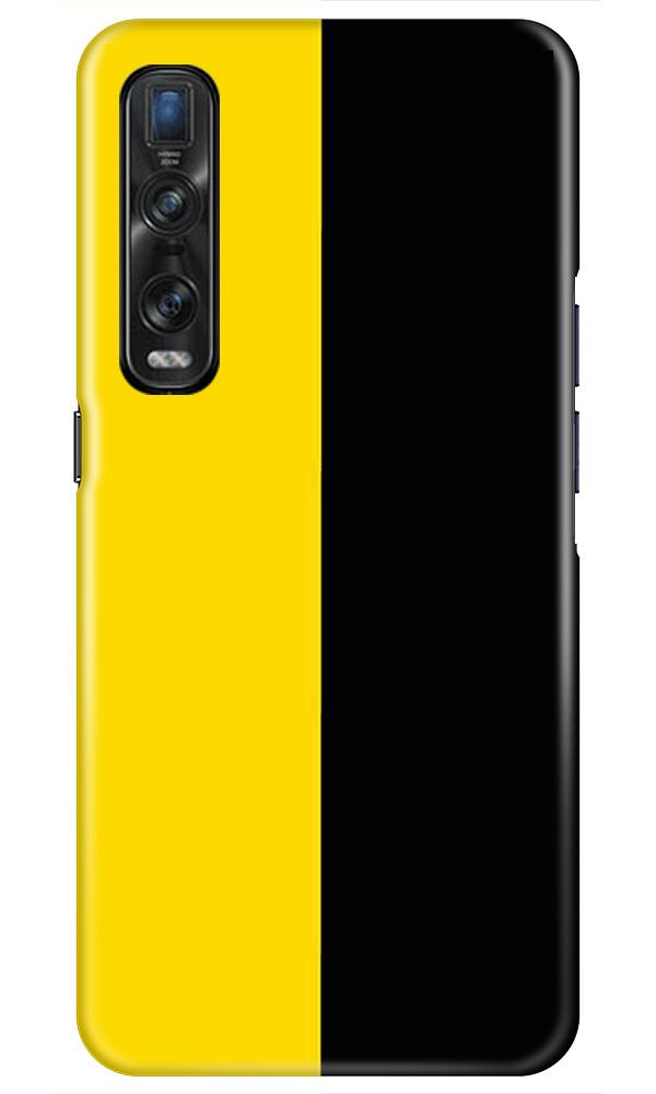 Black Yellow Pattern Mobile Back Case for Oppo Find X2 Pro (Design - 397)