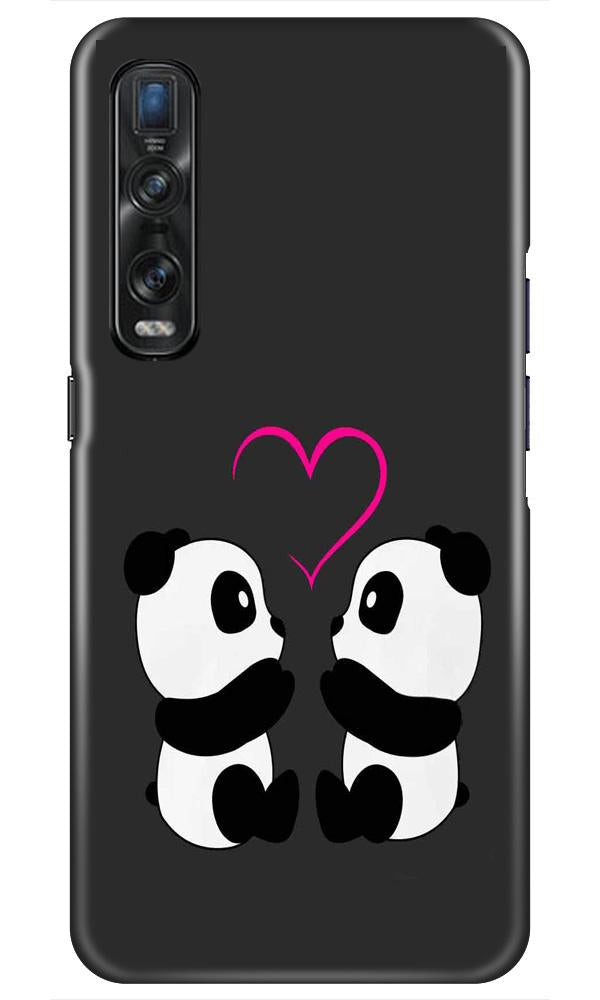 Panda Love Mobile Back Case for Oppo Find X2 Pro (Design - 398)