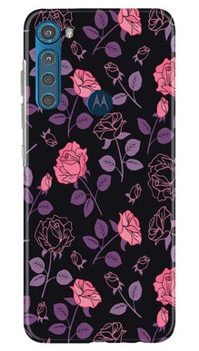 Rose Pattern Mobile Back Case for Moto One Fusion Plus (Design - 2)