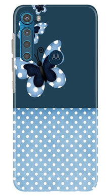 White dots Butterfly Mobile Back Case for Moto One Fusion Plus (Design - 31)