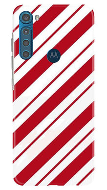 Red White Mobile Back Case for Moto One Fusion Plus (Design - 44)