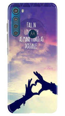 Fall in love Mobile Back Case for Moto One Fusion Plus (Design - 50)