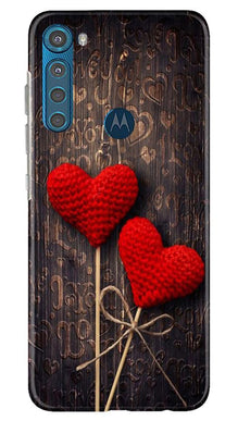 Red Hearts Mobile Back Case for Moto One Fusion Plus (Design - 80)