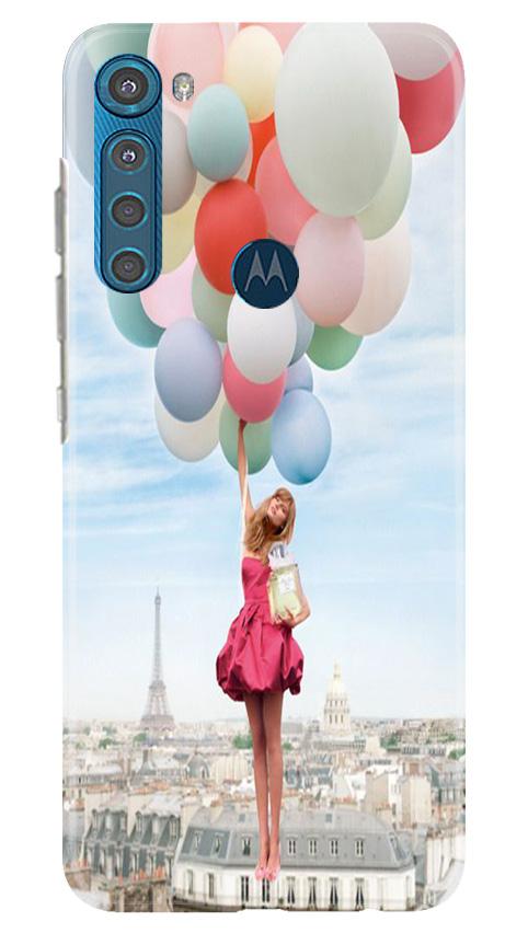 Girl with Baloon Case for Moto One Fusion Plus
