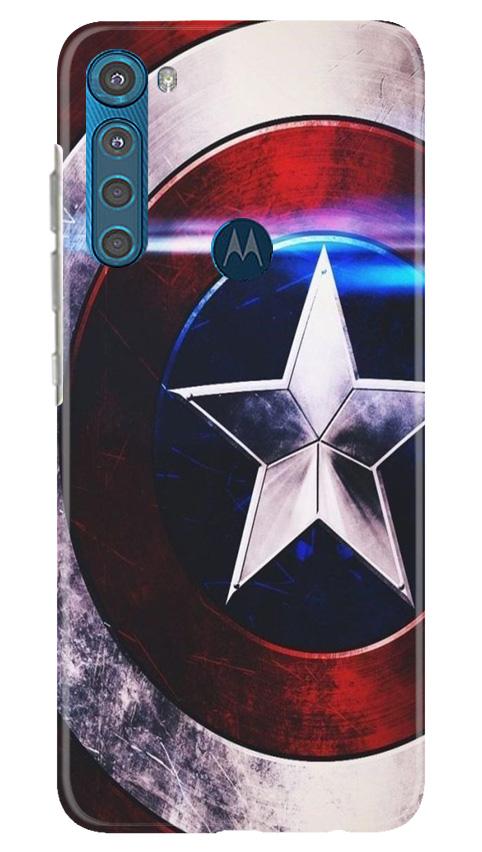 Captain America Shield Case for Moto One Fusion Plus (Design No. 250)