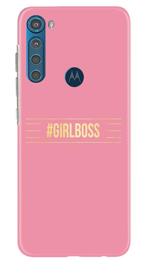 Girl Boss Pink Case for Moto One Fusion Plus (Design No. 263)