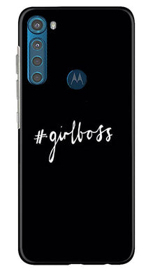 #GirlBoss Mobile Back Case for Moto One Fusion Plus (Design - 266)