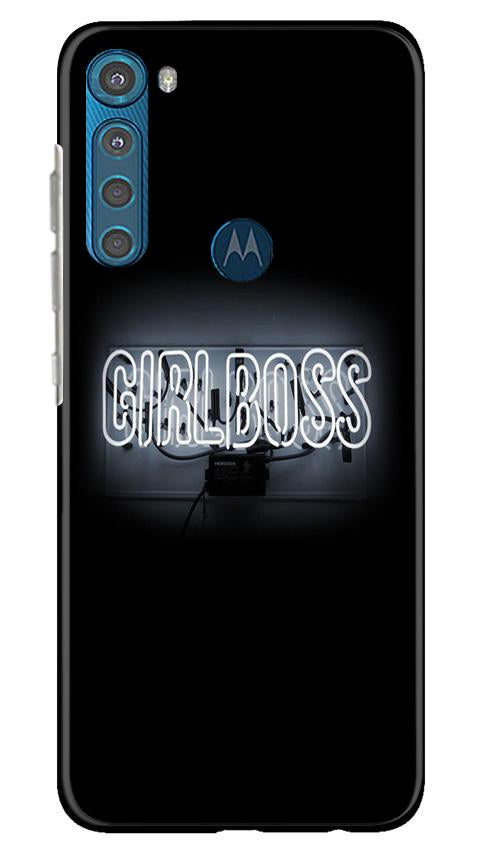 Girl Boss Black Case for Moto One Fusion Plus (Design No. 268)