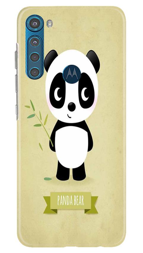 Panda Bear Mobile Back Case for Moto One Fusion Plus (Design - 317)
