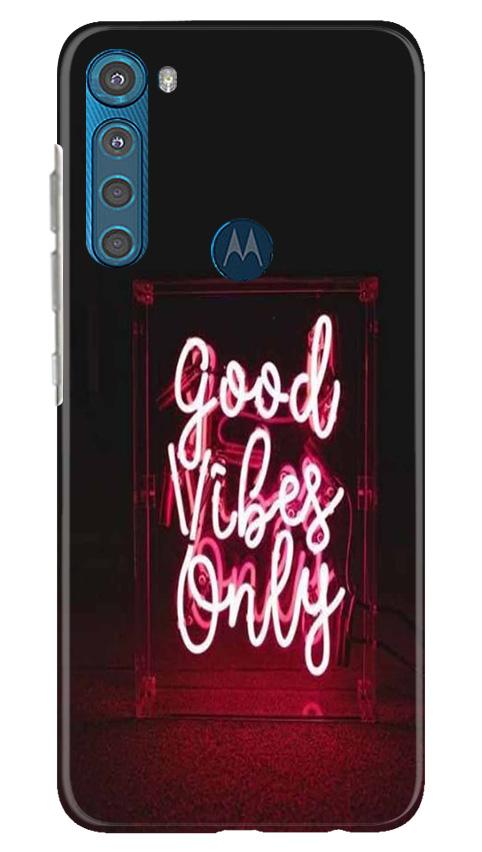 Good Vibes Only Mobile Back Case for Moto One Fusion Plus (Design - 354)