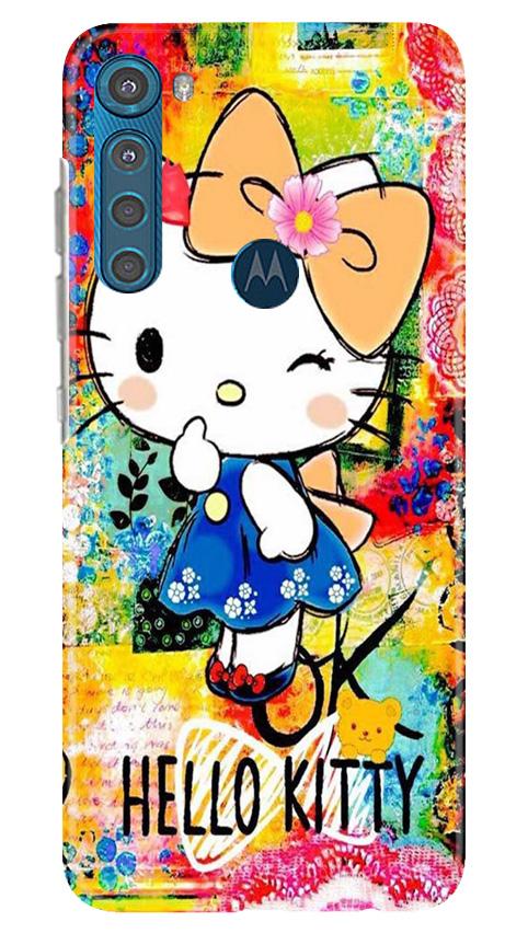 Hello Kitty Mobile Back Case for Moto One Fusion Plus (Design - 362)