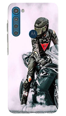 Biker Mobile Back Case for Moto One Fusion Plus (Design - 383)
