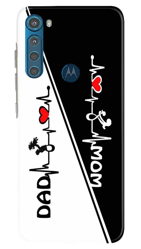 Love Mom Dad Mobile Back Case for Moto One Fusion Plus (Design - 385)