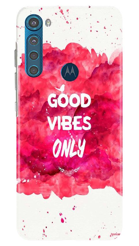 Good Vibes Only Mobile Back Case for Moto One Fusion Plus (Design - 393)