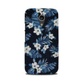 White flowers Blue Background2 Case for Moto G2
