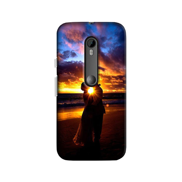 Couple Sea shore Case for Moto G3