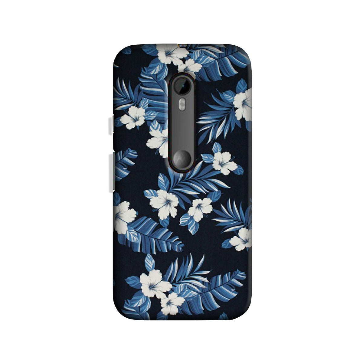 White flowers Blue Background2 Case for Moto G 3rd Gen