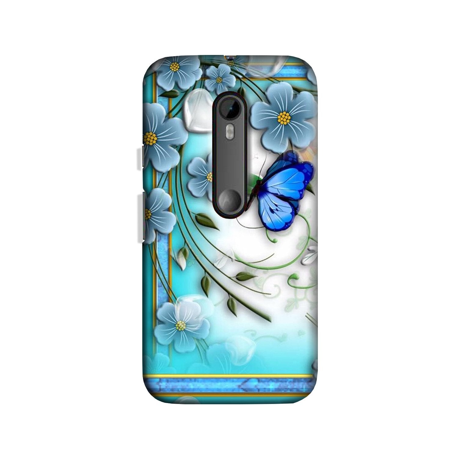 Blue Butterfly Case for Moto G3