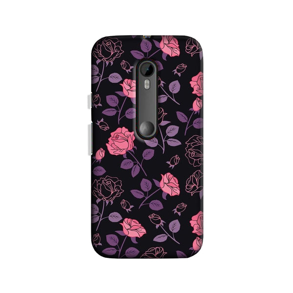 Rose Black Background Case for Moto X Style